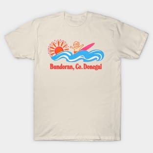 Bundoran, Co Dongeal - Irish Retro Surf Gift Design T-Shirt